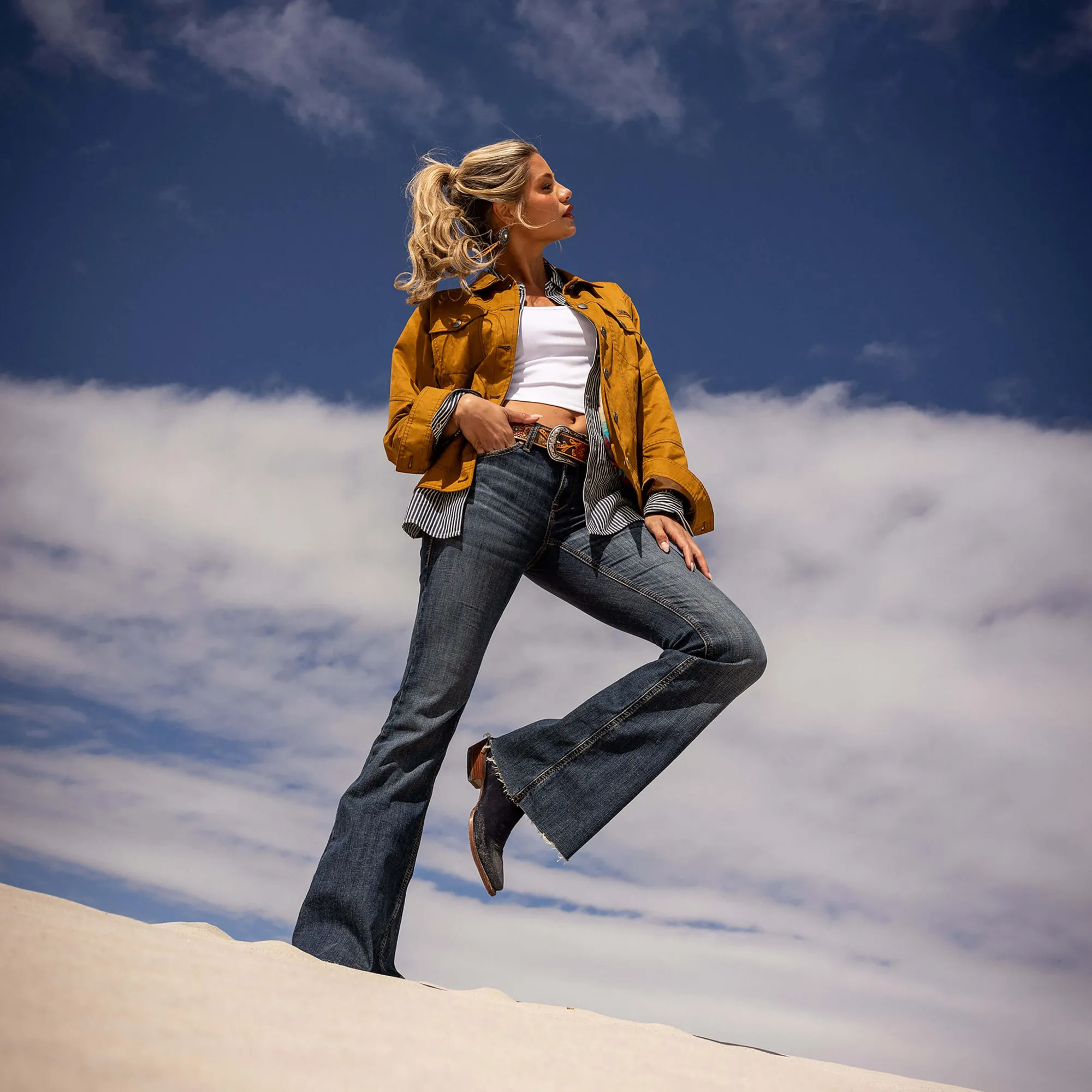 perfect_rise_kallie_flare_6.webp Flash Sale Perfect Rise Kallie Flare Jeans Damen Denim | Denim