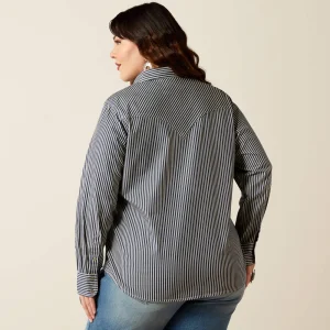 Shop Railroad Stripe Western Shirt Damen Westernhemden | Oberteile & T-Shirts