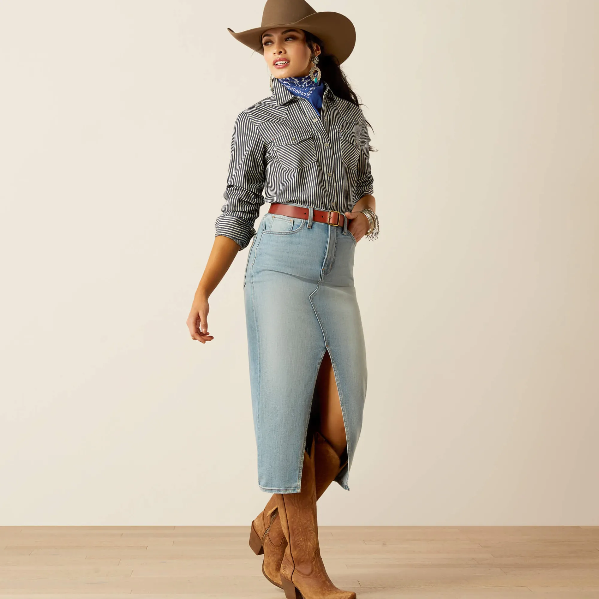 railroad_stripe_western_s_4.webp Shop Railroad Stripe Western Shirt Damen Westernhemden | Oberteile & T-Shirts