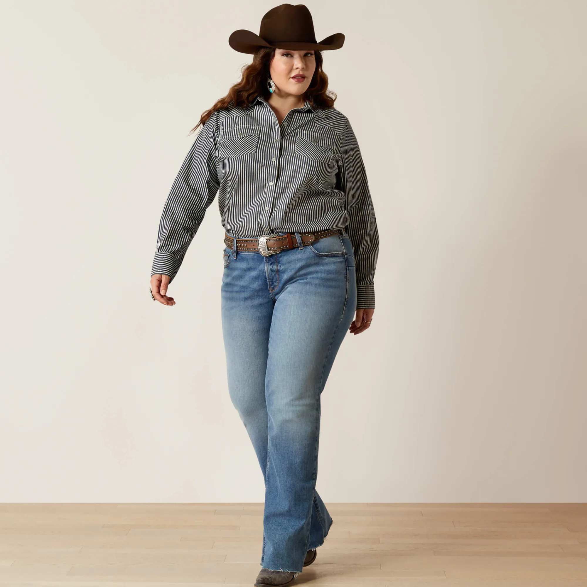 railroad_stripe_western_s_5.webp Shop Railroad Stripe Western Shirt Damen Westernhemden | Oberteile & T-Shirts