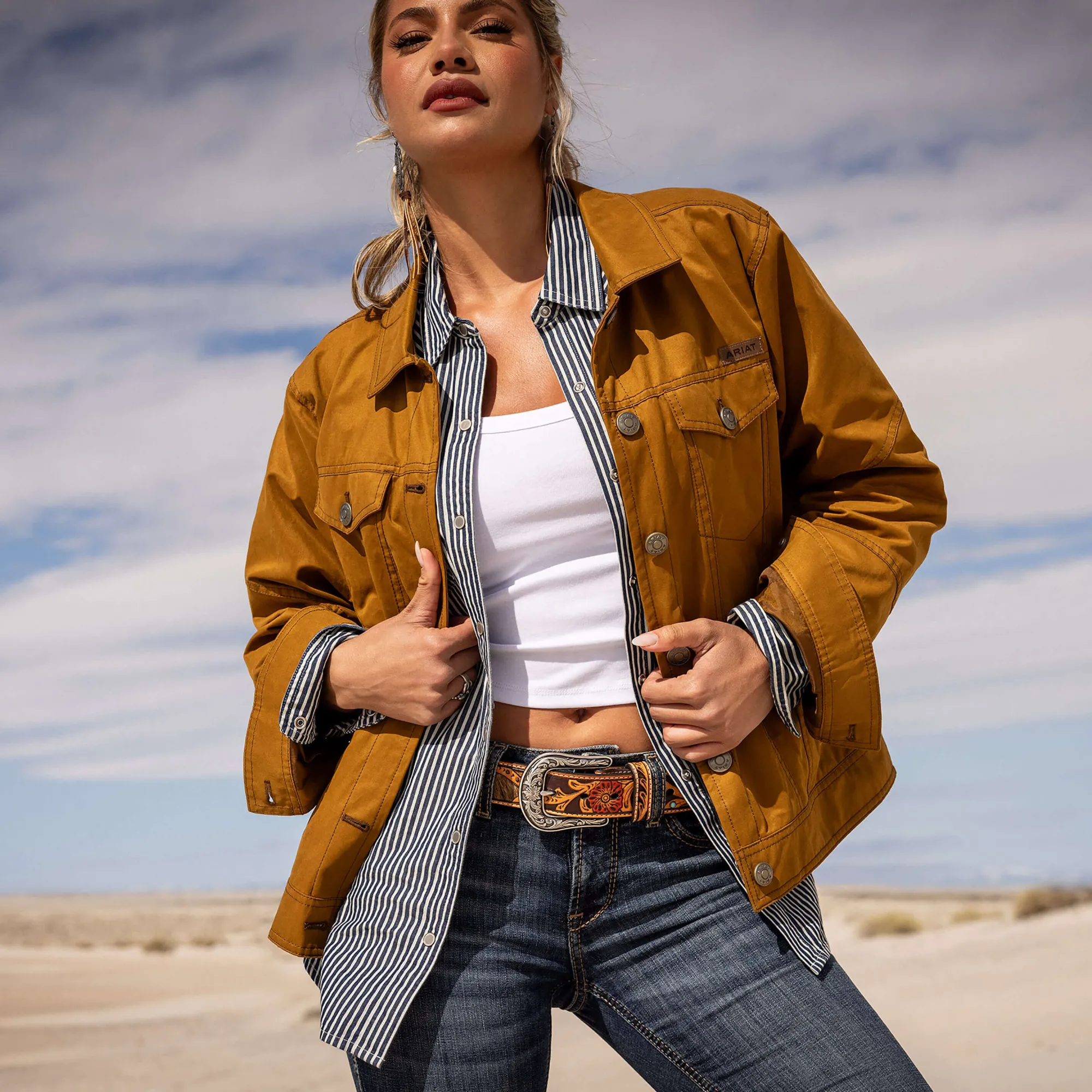 railroad_stripe_western_s_7.webp Shop Railroad Stripe Western Shirt Damen Westernhemden | Oberteile & T-Shirts