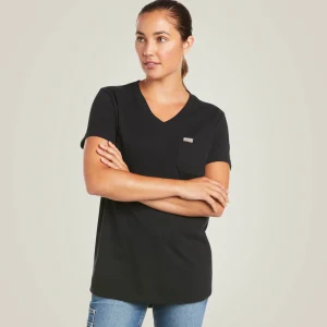 Store Rebar Cotton Strong V-Neck T-Shirt Damen Tops & T-Shirts | Work
