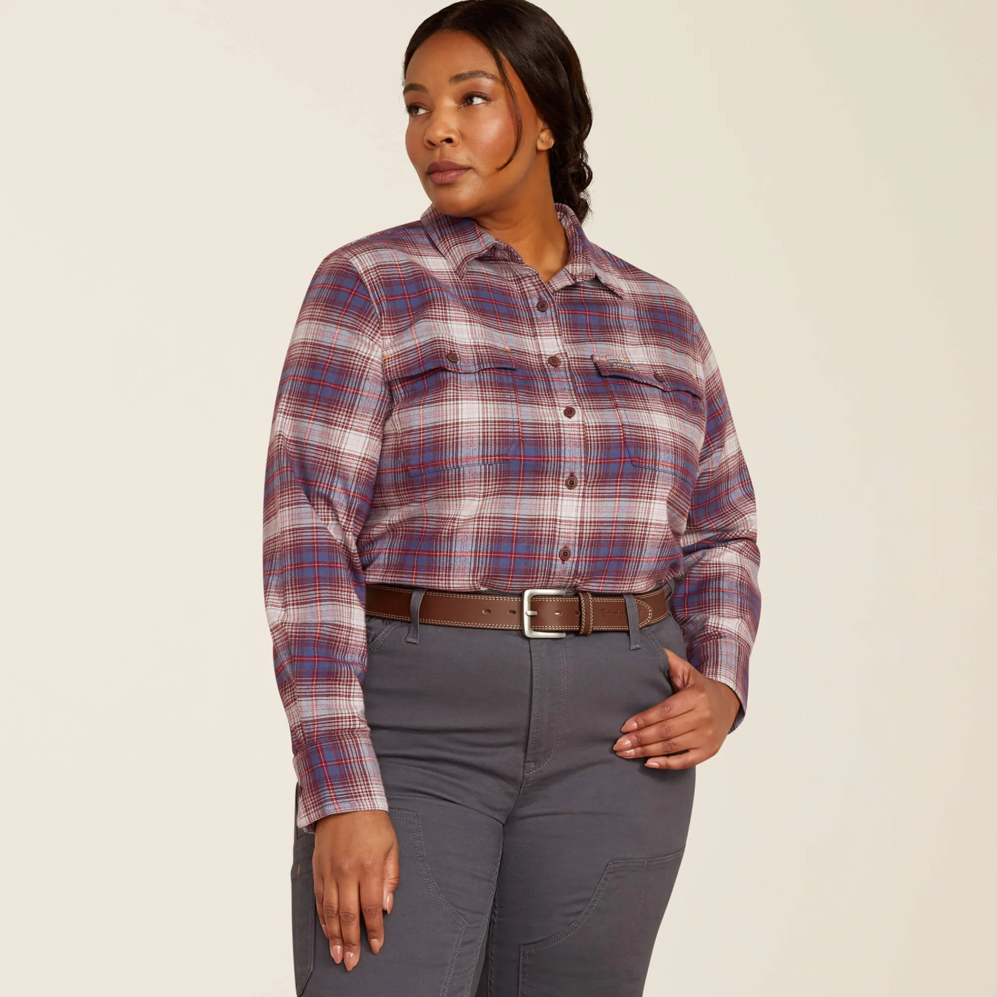 rebar_flannel_durastretch_1-1.webp Best Sale Rebar Flannel DuraStretch Work Shirt Damen Tops & T-Shirts | Oberteile & T-Shirts