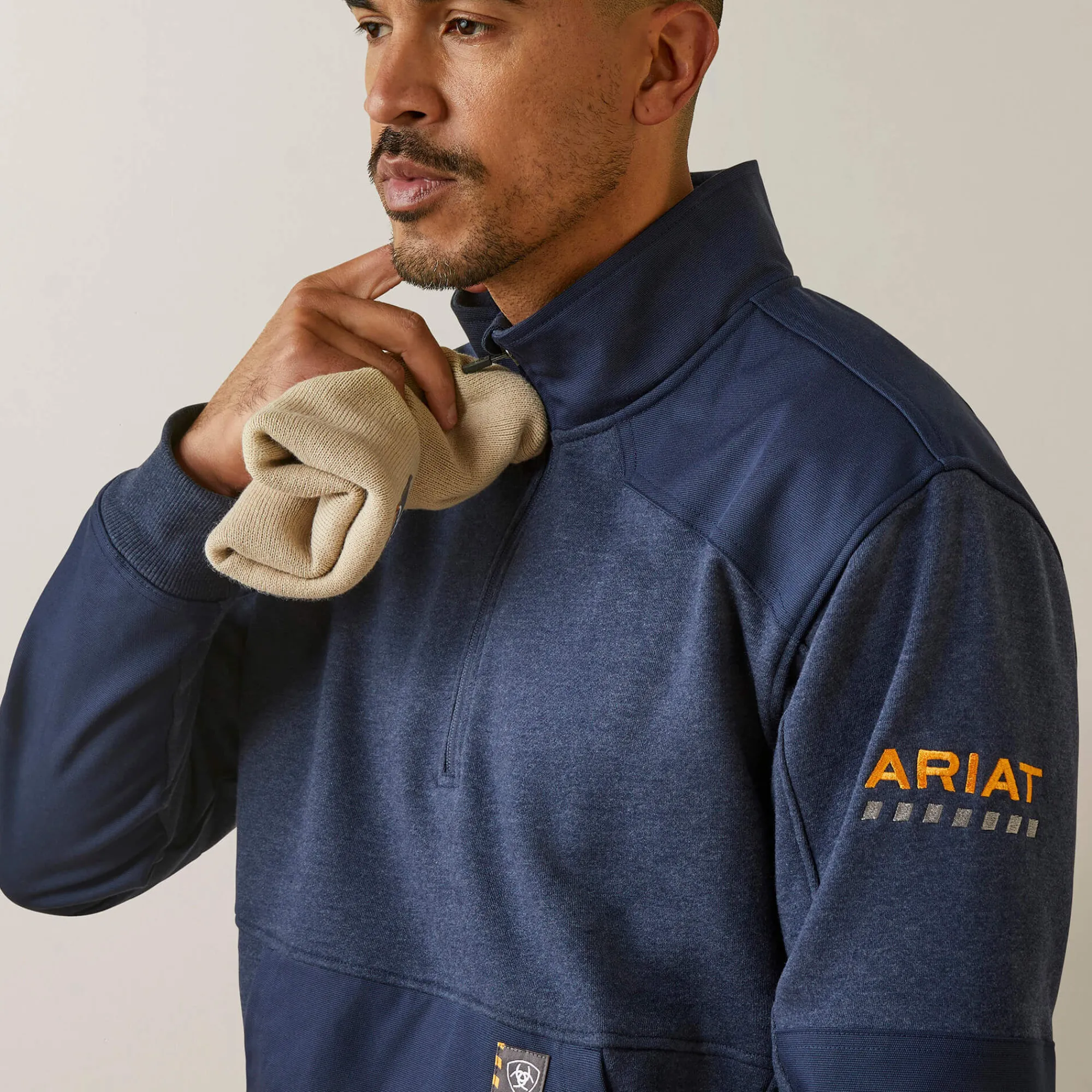 rebar_workman_duracanvas__3.webp Best Rebar Workman Duracanvas 1/4 Zip Sweatshirt Herren Hoodies & Sweatshirts | Work