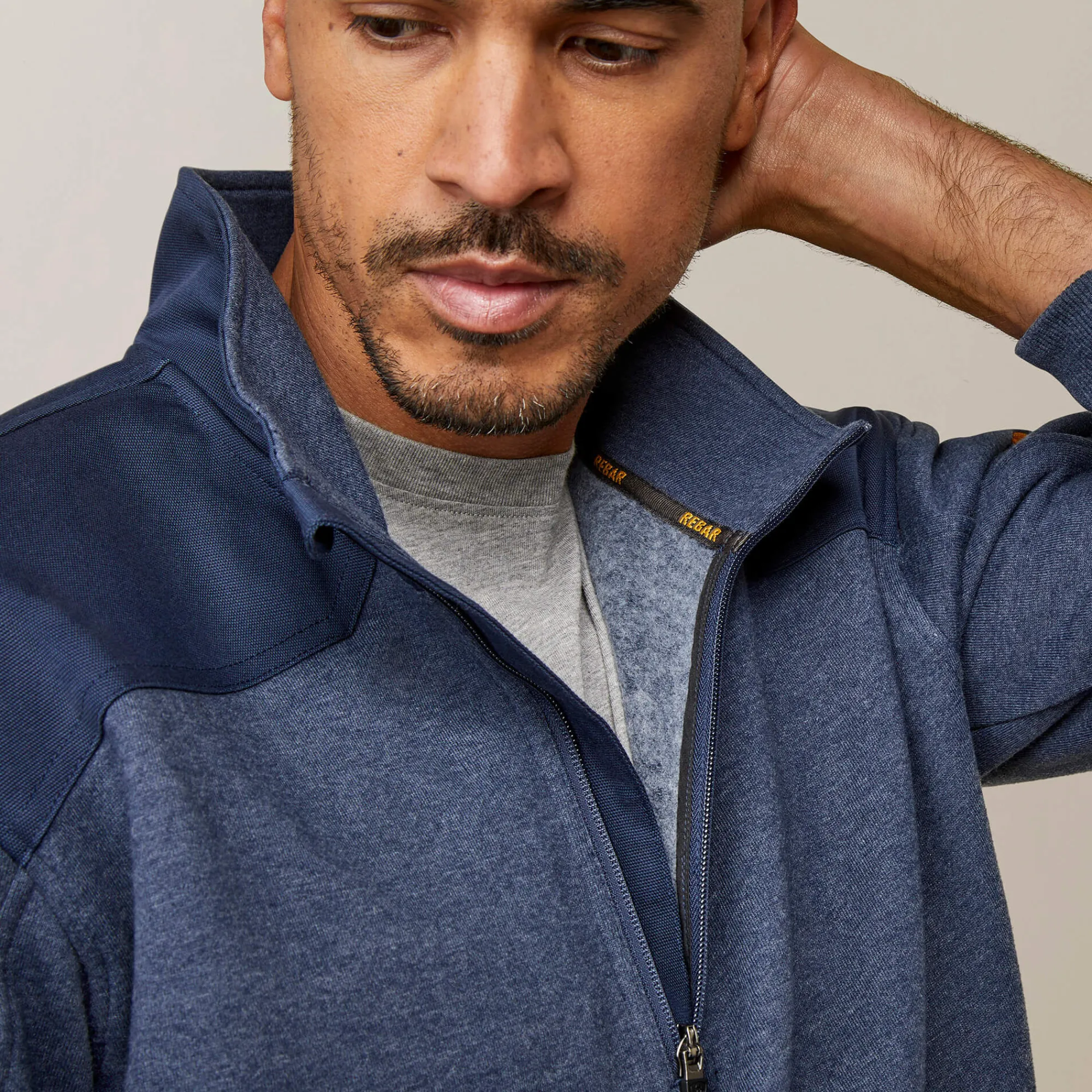 rebar_workman_duracanvas__5.webp Best Rebar Workman Duracanvas 1/4 Zip Sweatshirt Herren Hoodies & Sweatshirts | Work