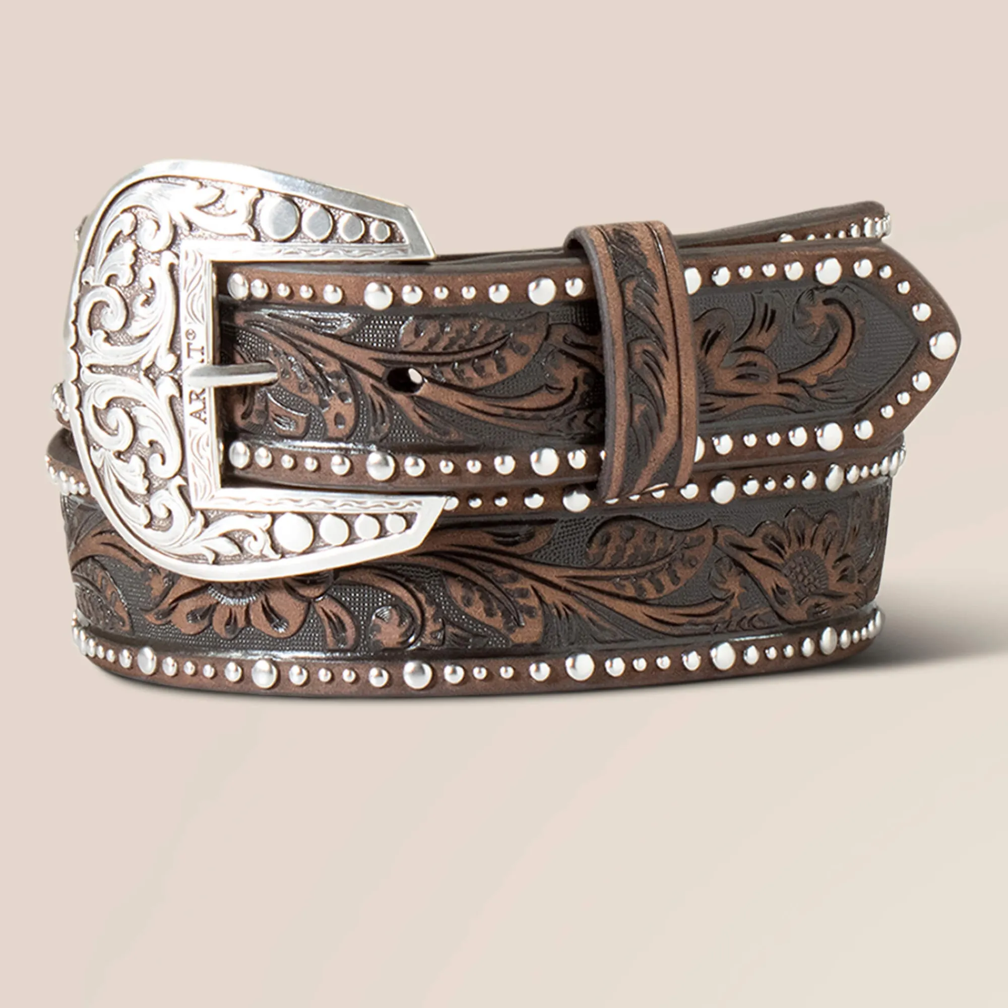 studded_tooled_embossed_b_0.webp Outlet Studded Tooled Embossed Belt Damen Gürtel | Gürtel